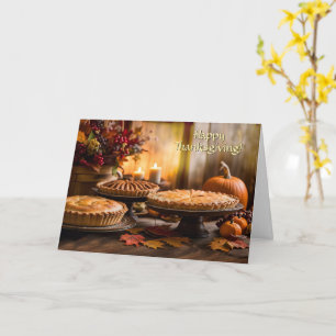 Happy Thanksgiving Desserts and Pies Card