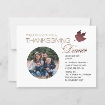 Happy Thanksgiving Dinner Invitation by thepapershoppe at Zazzle