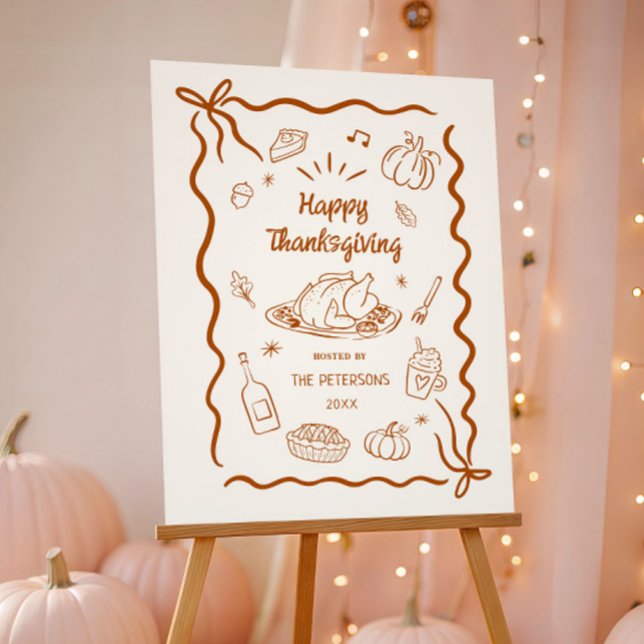 Happy Thanksgiving Dinner Party Welcome Sign (Creator Uploaded)