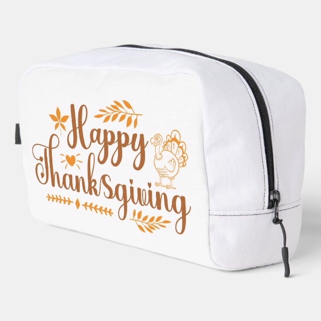 Happy Thanksgiving Dopp Kit (Right Corner)