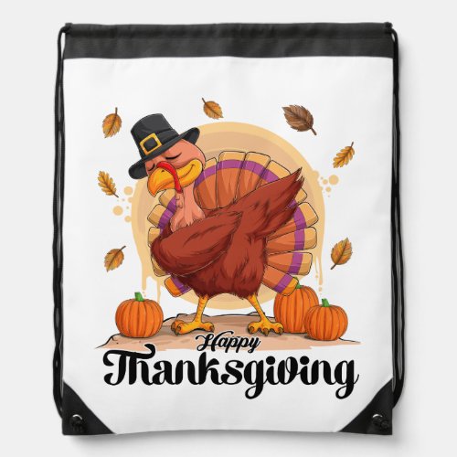 Happy Thanksgiving  Drawstring Bag