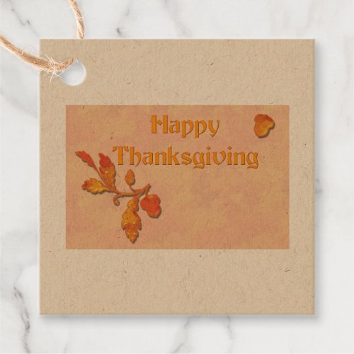 Happy Thanksgiving Earth Tone Favor Tags 