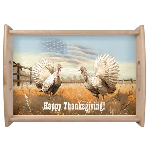 Happy Thanksgiving Editable mens gift Serving Tray