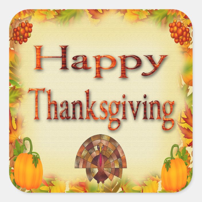 Happy Thanksgiving Envelope Seals | Zazzle.com