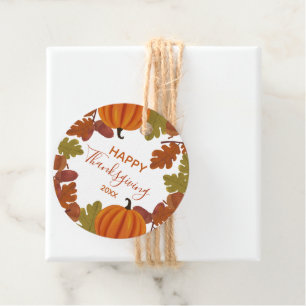 Happy Thanksgiving  Fall  Favor Tags