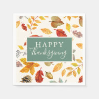 Happy Thanksgiving Fall Leaf Pattern