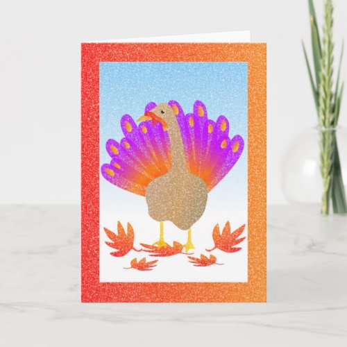 Happy Thanksgiving Fall Turkey Card