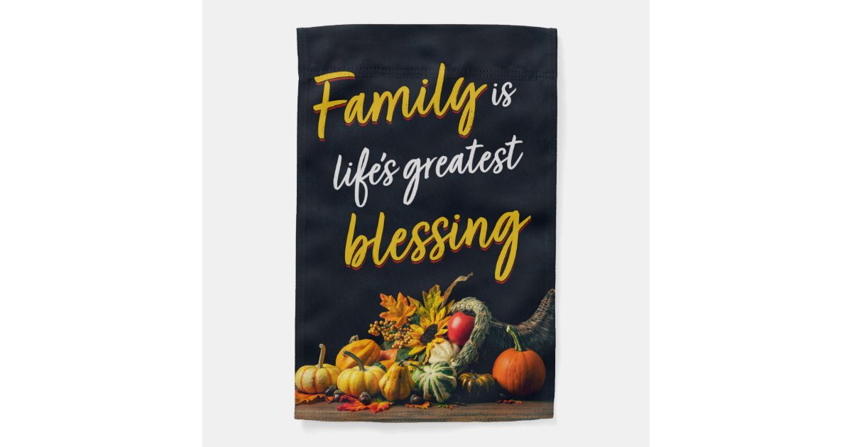 Bandiera Da Giardino Ringraziamento 30x45 Cm – Cornucopia Verticale Con Scritta Happy Thanksgiving