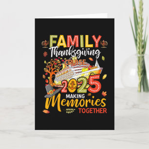 Happy Thanksgiving Family Cruise Trip Vacation Men Card