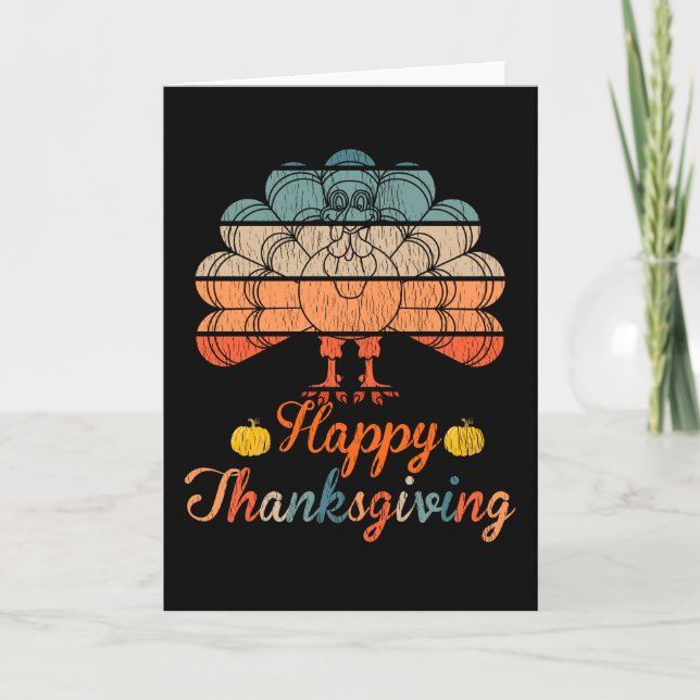 Happy Thanksgiving Family Kid Matching Pajama Gift Card (Front)