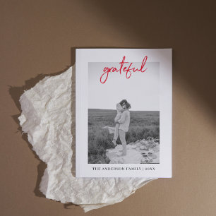 Happy Thanksgiving Family Photo Grateful