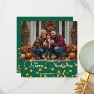 Happy Thanksgiving family thanksgiving photo card