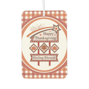 Happy Thanksgiving Feeling Blessed Retro Sign Air Freshener