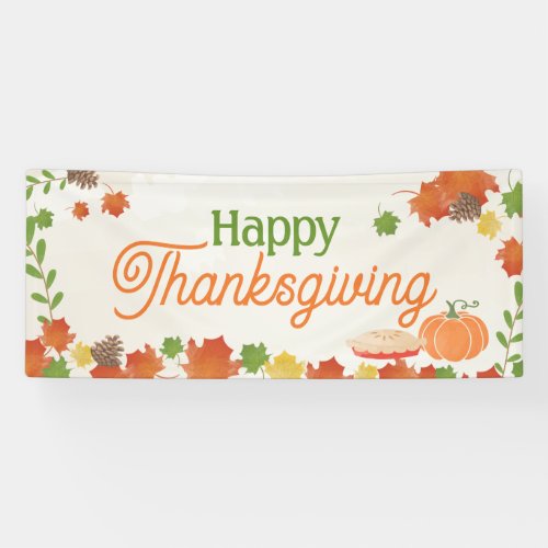 Happy Thanksgiving Festive Hanging Banner Sign
