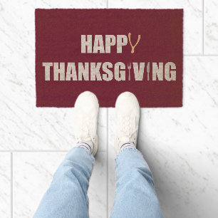 Happy Thanksgiving Fiber Doormat
