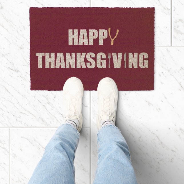 Happy Thanksgiving Fiber Doormat (Insitu)