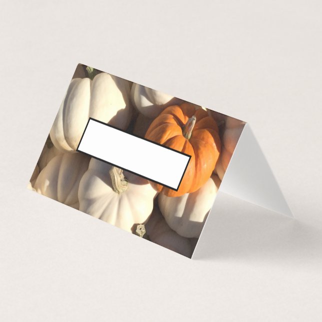 Happy Thanksgiving fillable name place cards (Front)