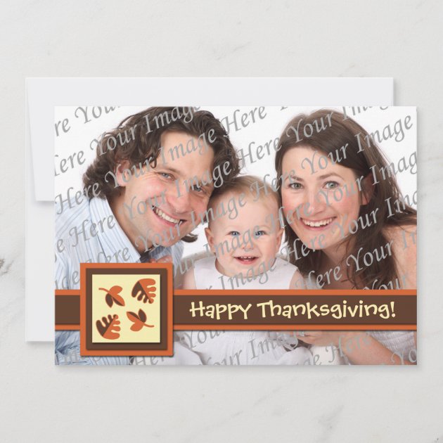 Happy Thanksgiving Flat Photo Greeting Card