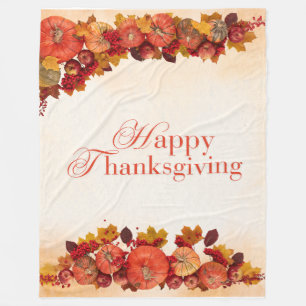 Happy Thanksgiving Fleece Blanket