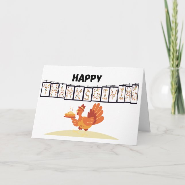 Happy Thanksgiving Folded Cards (Front)