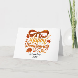 Happy Thanksgiving Folded Holidaycard , Thank You