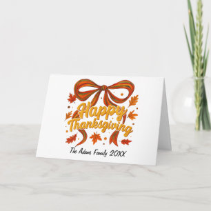 Happy Thanksgiving Folded Holidaycard , Thank You  Card