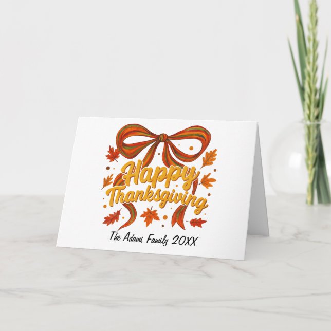 Happy Thanksgiving Folded Holidaycard , Thank You  Card (Front)