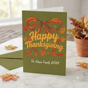 Happy Thanksgiving Folded Holidaycard , Thank You Card