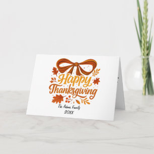Happy Thanksgiving Folded Holidaycard , Thank You Card