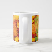 Happy Thanksgiving Foliage Frame Jumbo Mug (Back)