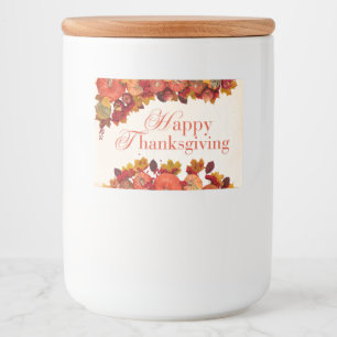 Happy Thanksgiving Food Label
