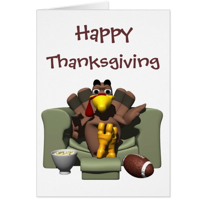 Happy Thanksgiving Football Card