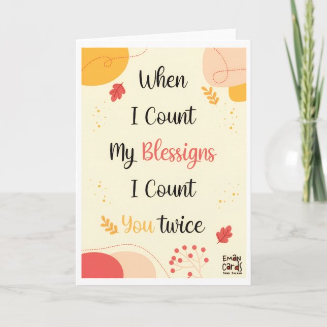 Happy Thanksgiving for a Special Person Card (Front)