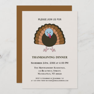 Happy Thanksgiving Friendsgiving Grateful Blessed Invitation