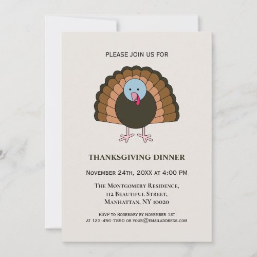 Happy Thanksgiving Friendsgiving Grateful Blessed Invitation
