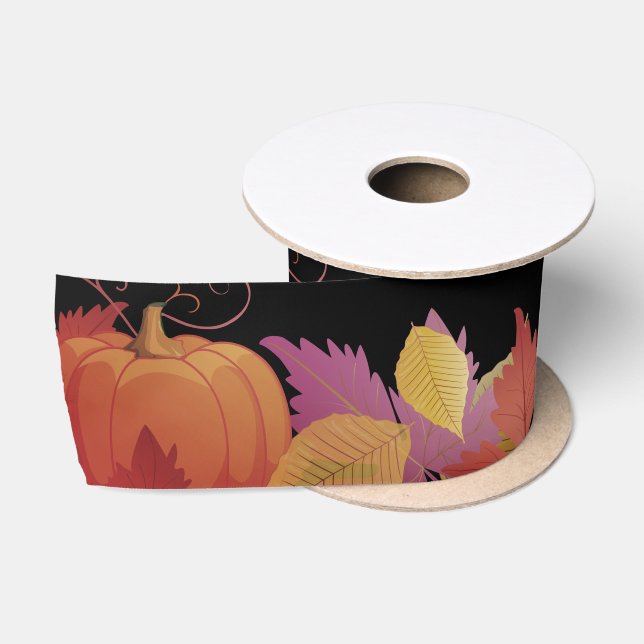 Happy Thanksgiving! Friendsgiving JAZZ Retro Party Satin Ribbon (Spool)