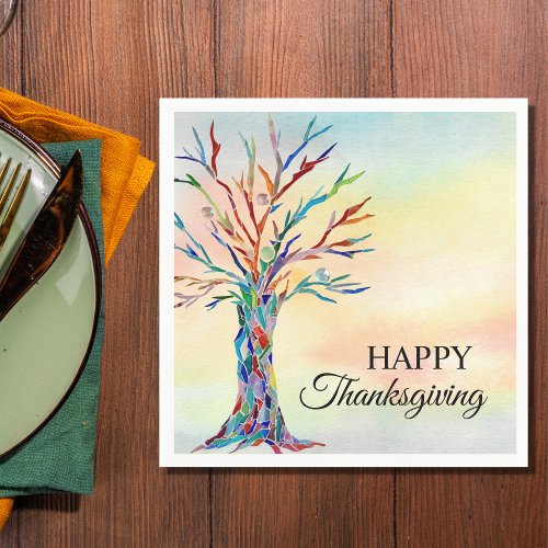 Happy Thanksgiving Friendsgiving Napkins