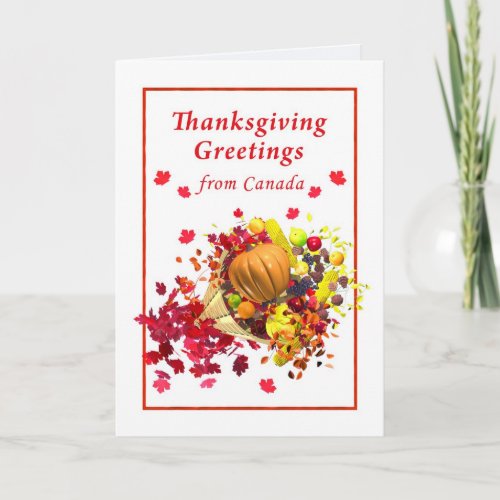 Happy Thanksgiving from Canada Cornucopia Holiday Card