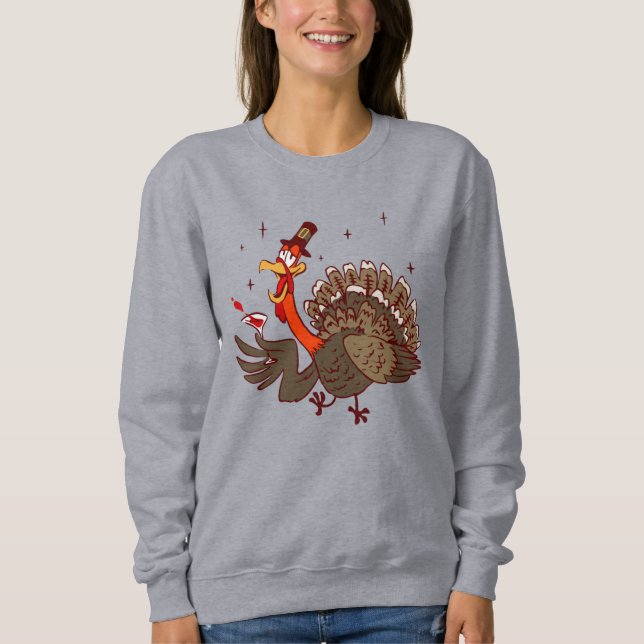 happy thanksgiving funny drunk turkey sweatshirt (Front)