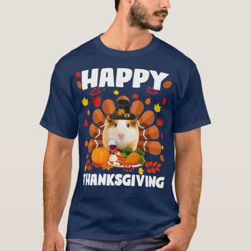 Happy Thanksgiving Funny Guinea Pig  2  T_Shirt