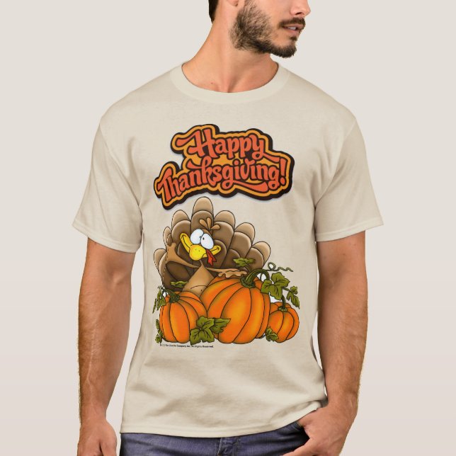 'Happy Thanksgiving' Funny T-Shirt (Front)