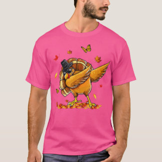 Happy Thanksgiving Funny Turkey Wears Sunglasses  T-Shirt
