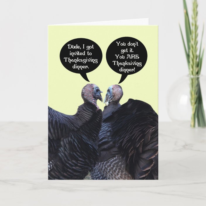 Happy Thanksgiving funny turkeys greeting card | Zazzle.com
