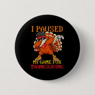Happy Thanksgiving Gaming Fall Turkey Gamer Boys K Button