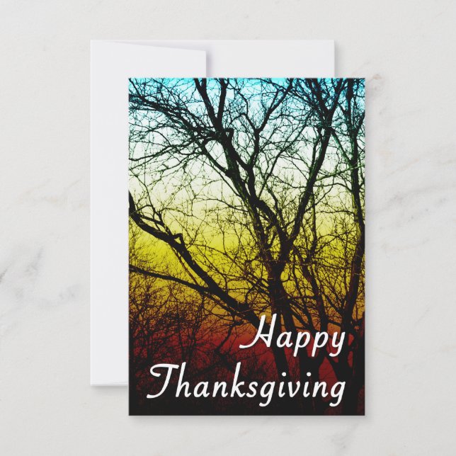 Happy Thanksgiving (ghost tree) Invitation (Front)