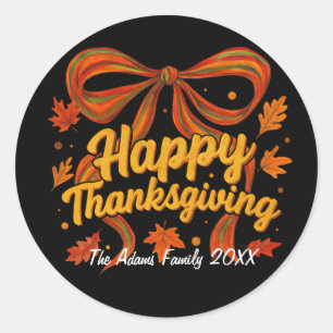 Happy Thanksgiving gift sticker