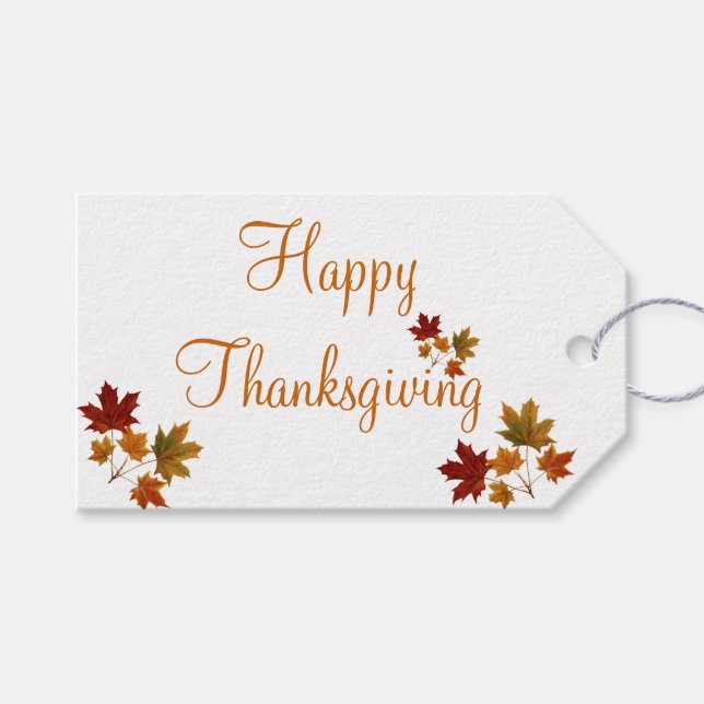 Happy Thanksgiving   Gift Tags (Front (Horizontal))