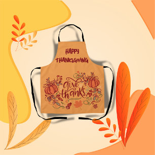 Happy Thanksgiving Give Thanks Apron