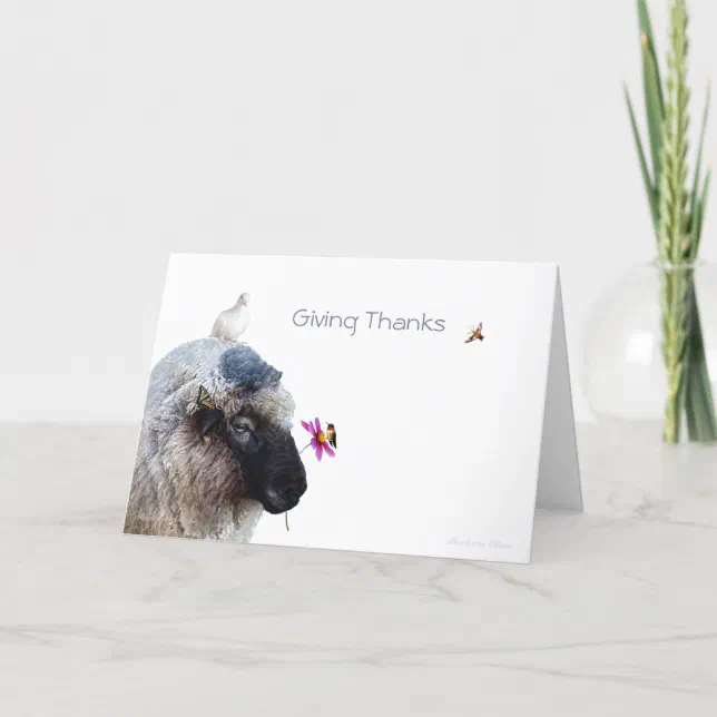 Happy Thanksgiving: Giving Thanks. Holiday Card | Zazzle