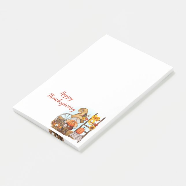 Happy Thanksgiving Gnome Notes (Angled)